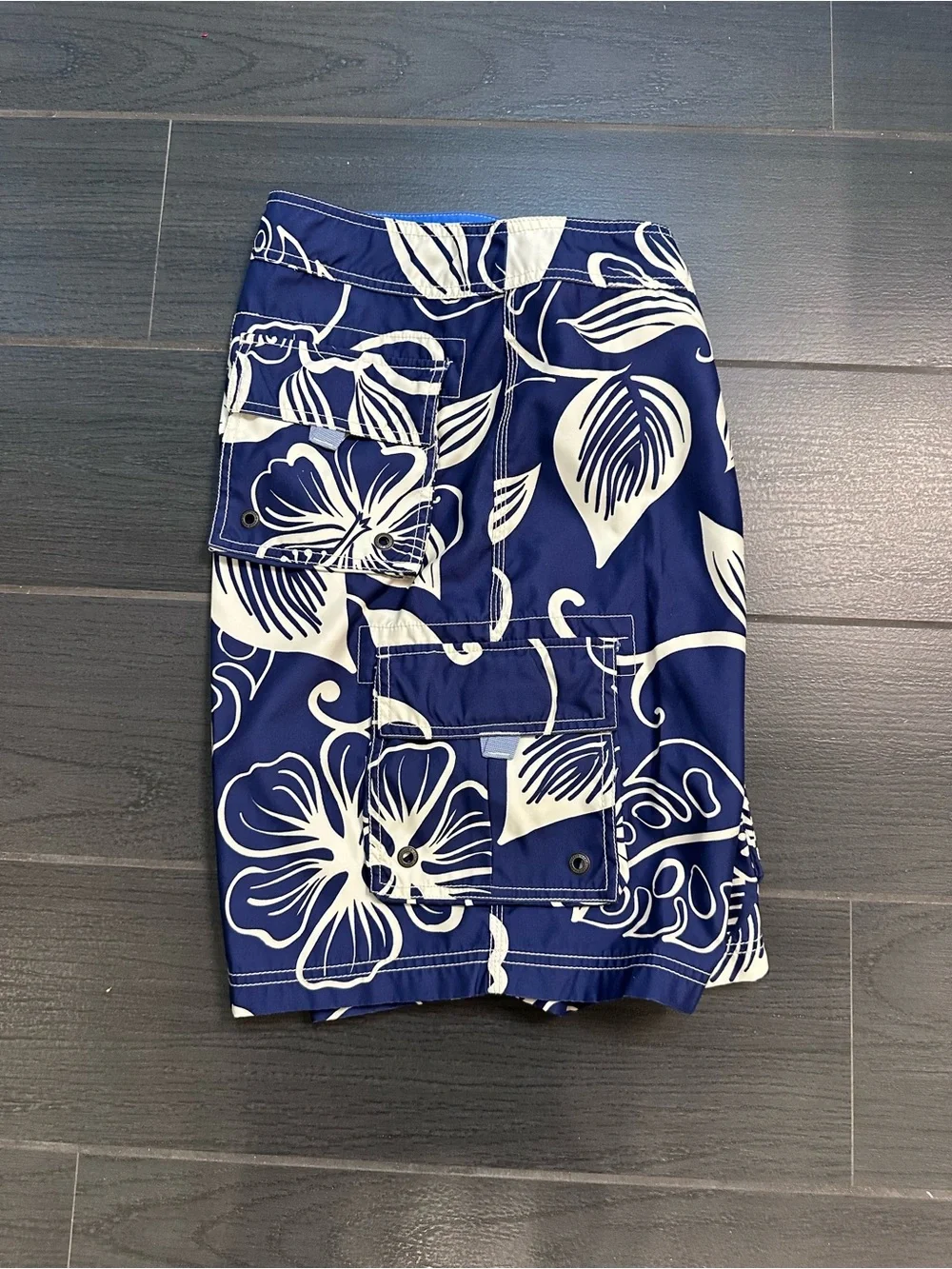 J. Crew Navy and White Floral Men’s Board Shorts
